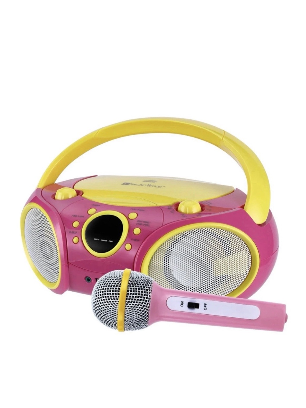 SingingWood NP030AB-YP Portable Karaoke System, CD Player Boombox w Bluetooth
